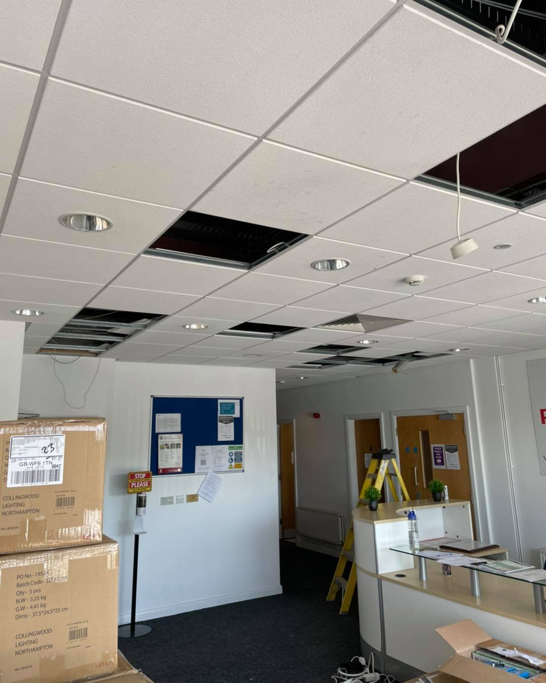 Office lights replaced with LEDs and sensors