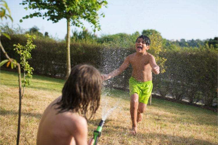 Water games in the garden during summer months can add to the risk of electric shock