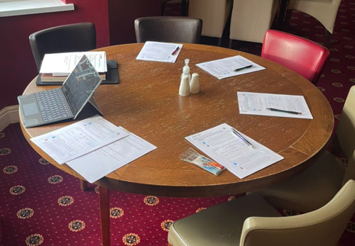 A training day in our customer's pub to review the updated Wiring Regulations.