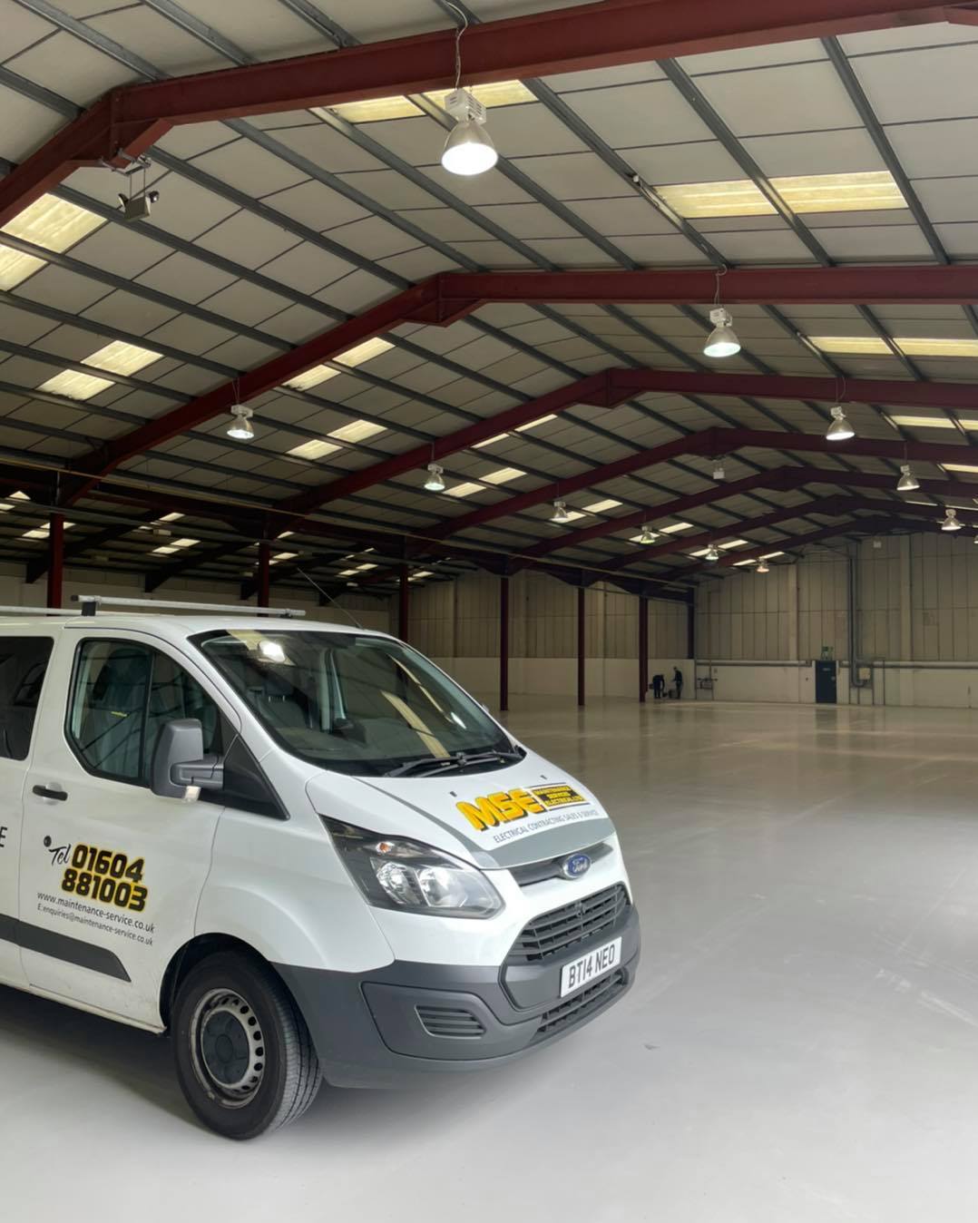 led lighting in a warehouse in Castleform, North Yorkshire